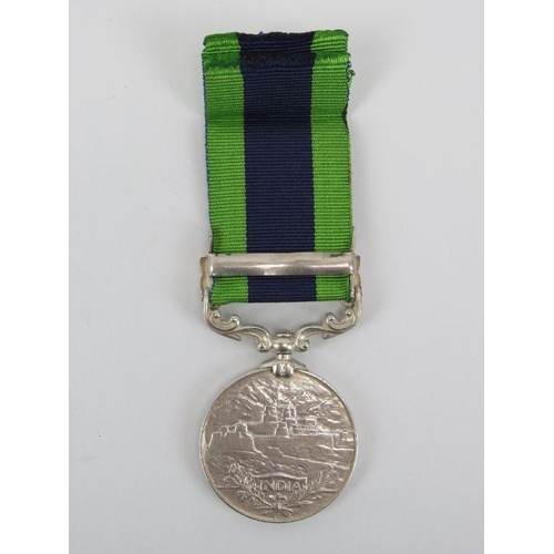 144 - An India General Service 1908-35 with Waziristan 1921-24 clasp. Awarded to  ‘3971 Sepoy Fateh Mohd 2... 