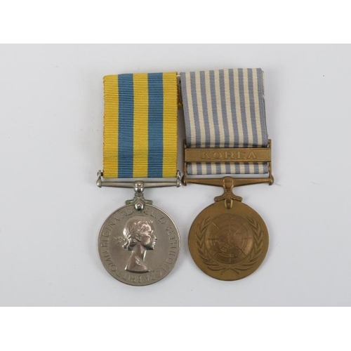 145 - A Queen Elizabeth II Korea War Medal and UN Korea Medal, circa 1951. Group of two awarded to ‘224992... 