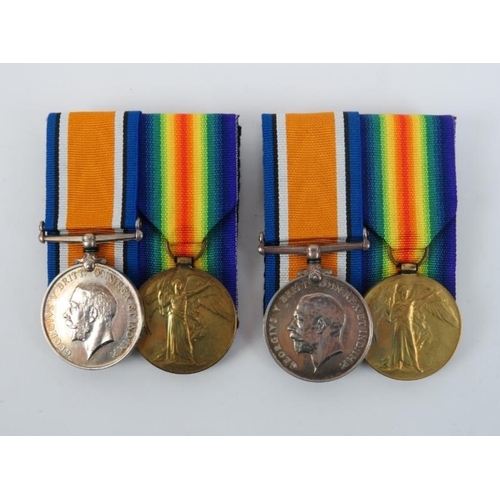 161 - Two pairs of WWI British War Medals and Victory medals,  Awarded to Scots Guards ‘ 16948 PTE THOMAS ... 