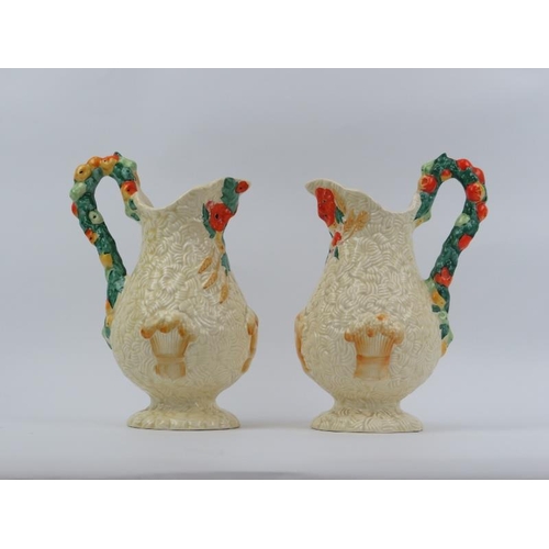 2 - Two Clarice Cliff ‘Harvest’ pattern jugs. (2 items) 22.3 cm height.
Condition report: Good condition... 