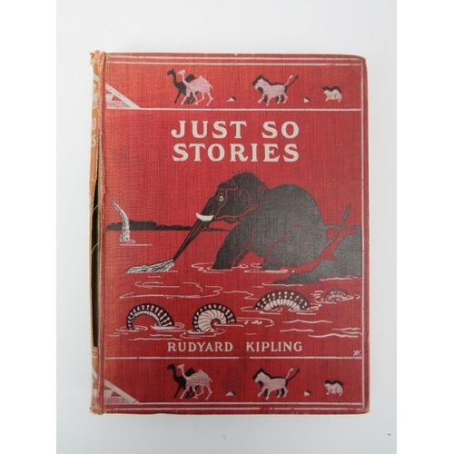 217 - Book: Rudyard Kipling - ‘Just So Stories For Little Children’, dated 1902. Linen bound. Published by... 