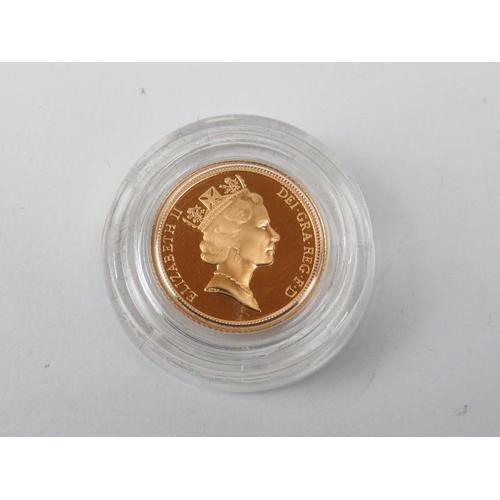 271 - An Elizabeth II 22ct gold half sovereign coin, dated 1996. Presentation box/paperwork included. 1.9 ... 