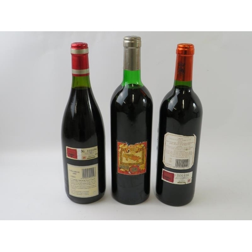 328 - Three bottles of red Rioja to include Imperial Gran Reserva CVNE 1978, Vina Real 1999 and Marques de... 