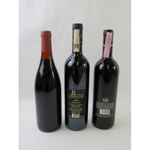 329 - Three bottles of Italian red wine to include Talenti Brunello di Montalcino 2009, Pio Cesare Barbare... 