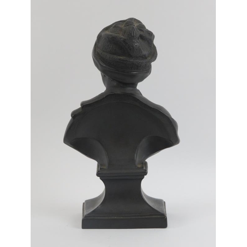 38 - A black basalt bust of Matthew Prior (1664-1721) the English poet and diplomat, late 18th/19th centu... 