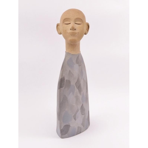 4 - A Susan Mason (Disley) figural stoneware sculpture. With incised initials beneath. 30.8 cm height. 
... 