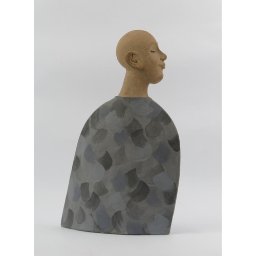 4 - A Susan Mason (Disley) figural stoneware sculpture. With incised initials beneath. 30.8 cm height. 
... 