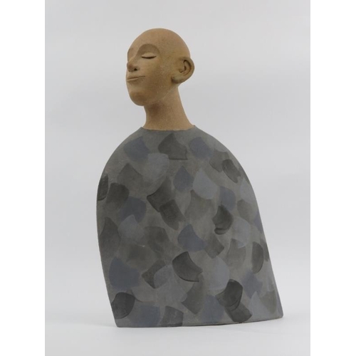 4 - A Susan Mason (Disley) figural stoneware sculpture. With incised initials beneath. 30.8 cm height. 
... 