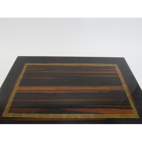 64 - A Dunhill humidor with parquetry inlaid cover, late 20th century. Key and dust cover included. 34.8 ... 