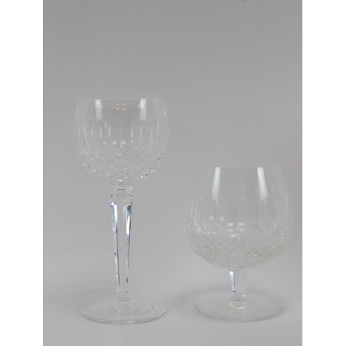 67 - A Waterford Coleen pattern crystal glass set of six wine glasses and brandy glasses. (12 items). Wat... 