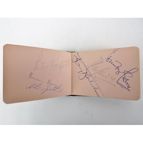 79 - A vintage British autograph album, circa 1950s/60s. Comprising William Earl Johns (English WWI pilot... 