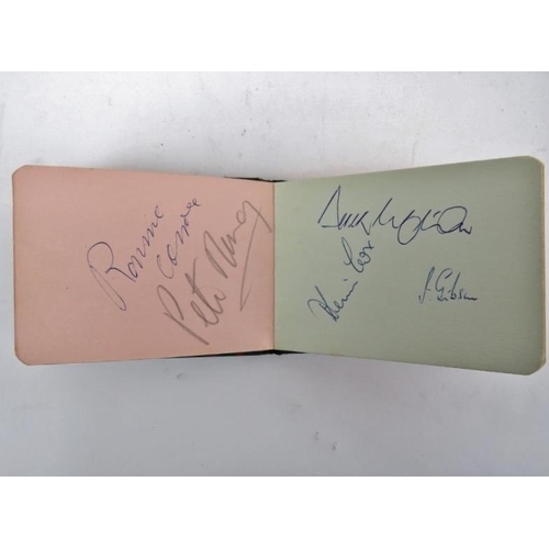 79 - A vintage British autograph album, circa 1950s/60s. Comprising William Earl Johns (English WWI pilot... 