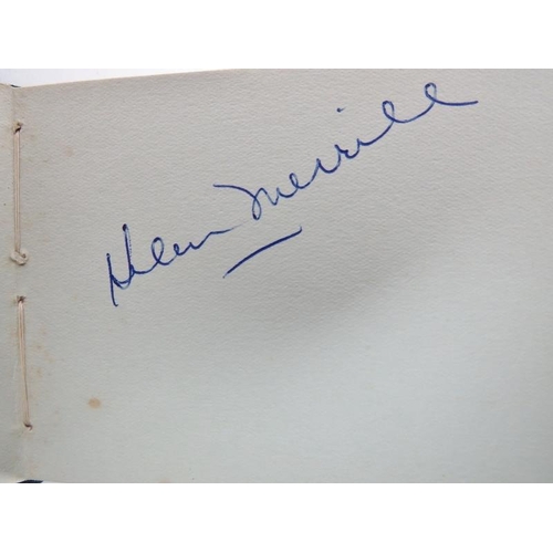 79 - A vintage British autograph album, circa 1950s/60s. Comprising William Earl Johns (English WWI pilot... 