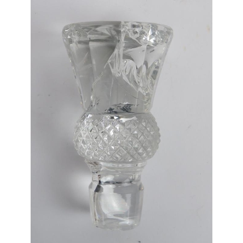 93 - A group of vintage Edinburgh style crystal glasses of thistle form. Comprising of twenty eight glass... 