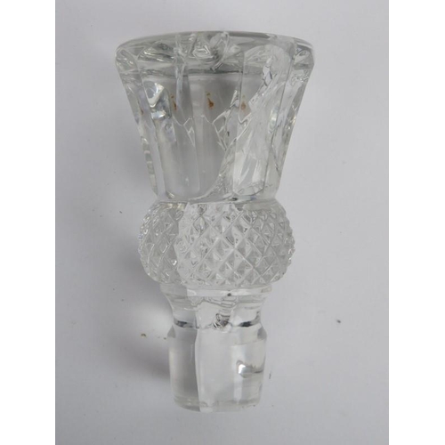 93 - A group of vintage Edinburgh style crystal glasses of thistle form. Comprising of twenty eight glass... 