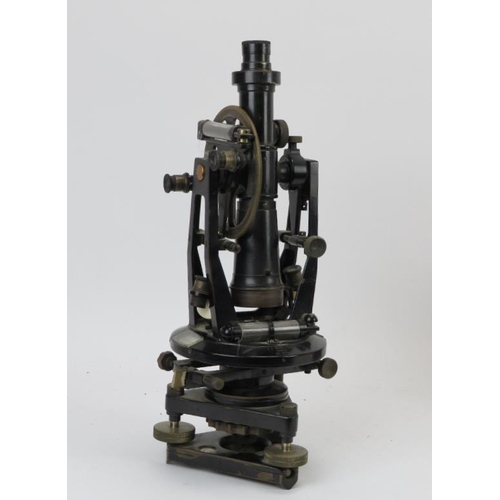 97 - A vintage surveyor's theodolite by E R Watts & Son, London, number 10795 in fitted mahogany case wit... 