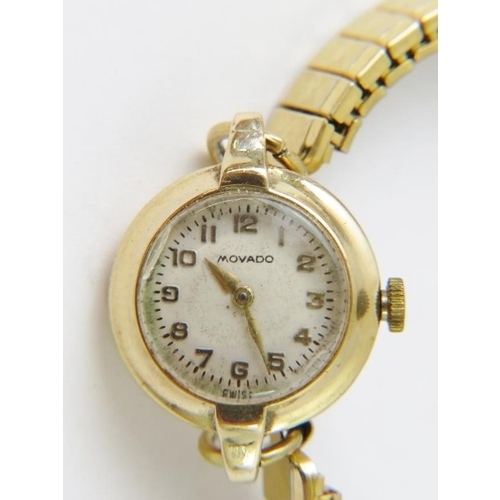 508 - A Longines ladies 9ct yellow gold mechanical wrist watch with Beaume case stamped .375 with a triple... 