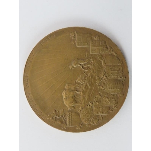 117 - A bronze Peace Celebrations medallion commemorating The Great War of 1914-1919. Manufactured by The ... 