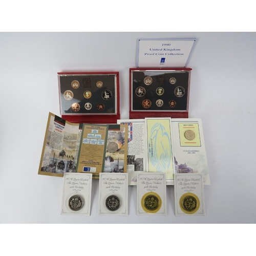 133 - Two Royal Mint United Kingdom 1990 coin sets and six uncirculated coins. (8 items)
Condition report:... 