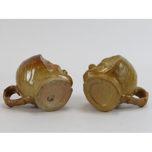 172 - Two salt glazed stoneware character jugs, 19th century. (2 items) cm height, cm height.
Condition re... 