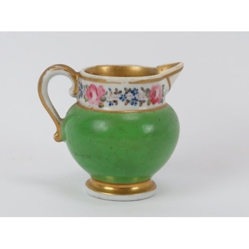 177 - A variety of antique cream jugs and miniature jugs, 19th/early 20th century. Comprising a Chamberlai... 