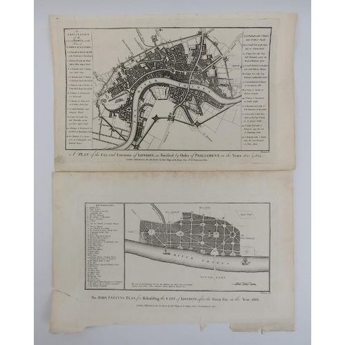 218 - A collection of London street plan engravings, circa late 17th/18th century. Mosltly hand coloured. ... 