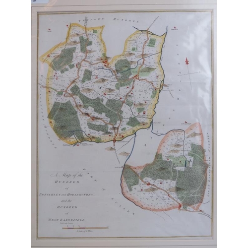 219 - Three Edward Hasted ‘Hundred’ maps, first edition, circa 1778. Comprising Hundred of Wachlingstone, ... 