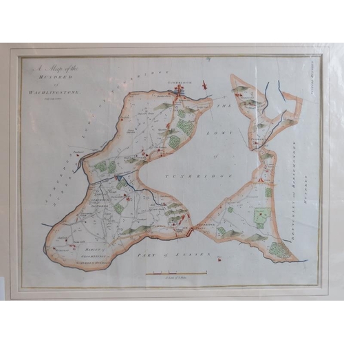 219 - Three Edward Hasted ‘Hundred’ maps, first edition, circa 1778. Comprising Hundred of Wachlingstone, ... 