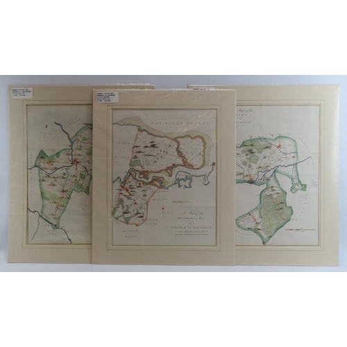 220 - Three Edward Hasted ‘Hundred’ maps, first edition, circa 1778. Comprising Hundred of Maidstone, Lowy... 