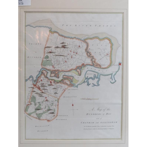 220 - Three Edward Hasted ‘Hundred’ maps, first edition, circa 1778. Comprising Hundred of Maidstone, Lowy... 