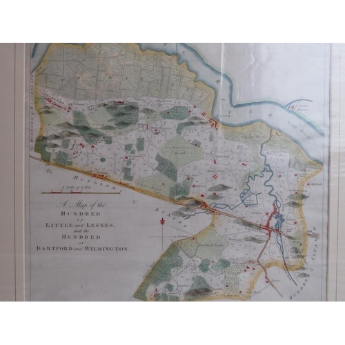 221 - Three Edward Hasted ‘Hundred’ maps, second edition, circa 1798. Comprising Hundred of Twyford, Axsta... 