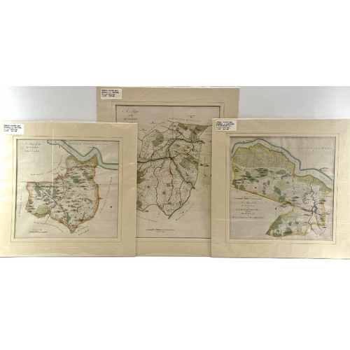 221 - Three Edward Hasted ‘Hundred’ maps, second edition, circa 1798. Comprising Hundred of Twyford, Axsta... 