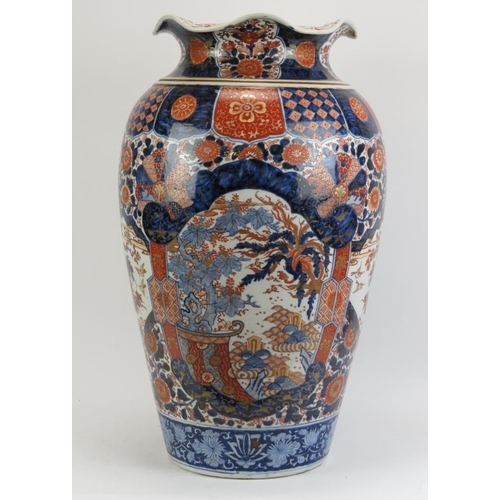 25 - A large Japanese Imari decorated porcelain vase, Meiji Period (1868–1912). 65 cm height. 
Condition ... 