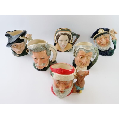 281 - Six Royal Doulton character jugs including Mark Twain, Santa Claus, Tam O'Shanter & The Lawyer. (6)
... 