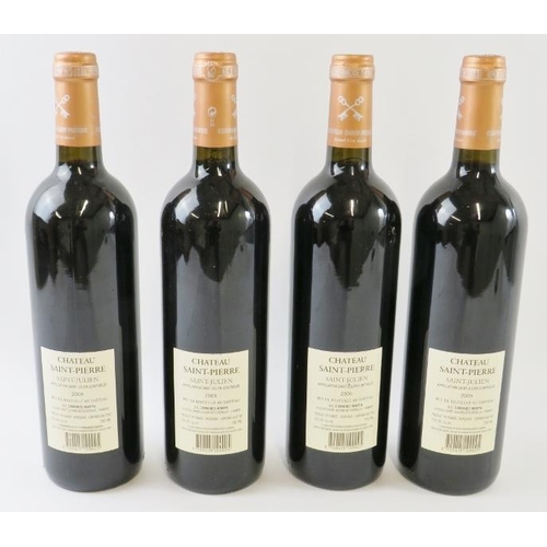 301 - 4 Bottles of Chateau St Pierre, St Julien Grand Cru 2005 Domaines Martin Bordeaux. 75cl, 13% vol. (4... 