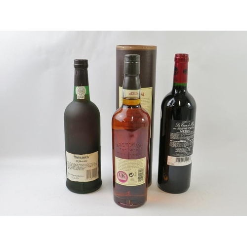 306 - 3 bottles: Taylor's 10 year old tawny port, 2000s bottling, 70cl, 20% vol; Chateau la Tour de By Med... 