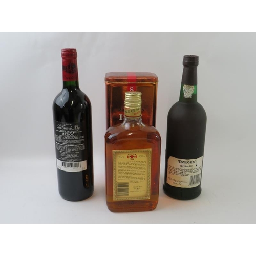 307 - 3 bottles: Taylor's ten year old tawny port, 2000s bottling; Chateau la Tour de By Medoc 2016, 50th ... 