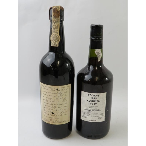 312 - 2 bottles: Davla vintage port 1970; Rocha's Colheita vintage port 1995. (2)