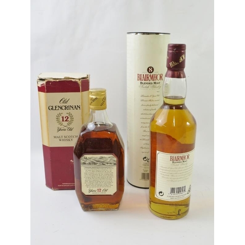 337 - 2 bottles: Blairmhor 8 year old blended malt Scotch whisky in tube, 70cl, 40% vol; Old Glencrinan 12... 