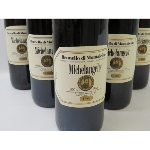 353 - Six bottles of Brunello di Montalcino, Michelangelo, 1981. 75cl