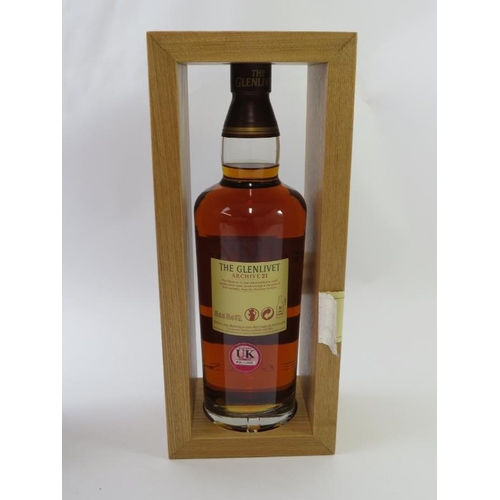 358 - One bottle of The Glenlivet Archive 21 Scotch whisky, George & L G Smith, 70cl, 43% vol, boxed.