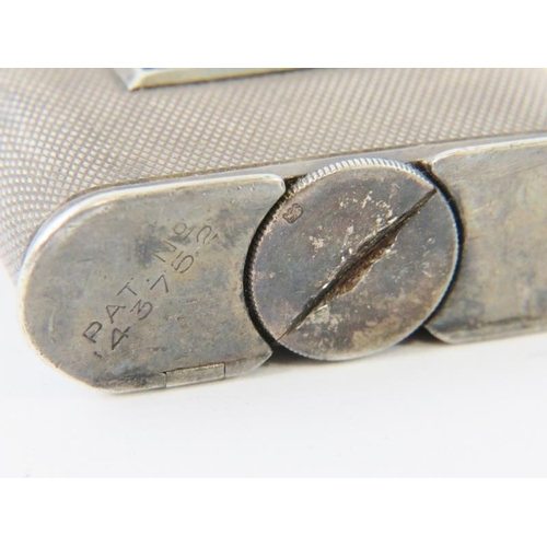 442 - A 1920s silver Art Deco Dunhill style swing arm watch cigarette lighter, hallmarked for London 1926,... 