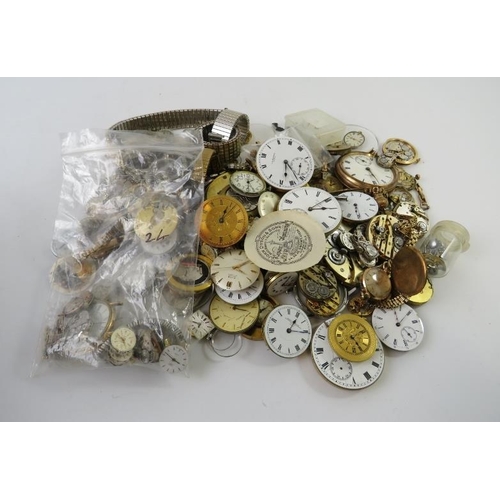 464 - A large quantity of watch movements and parts to include bracelets (qty)