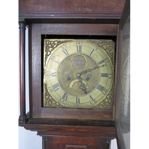 812 - An early 18th century cottage sized oak cased 8-day longcase clock by William Parkinson of Lancaster... 