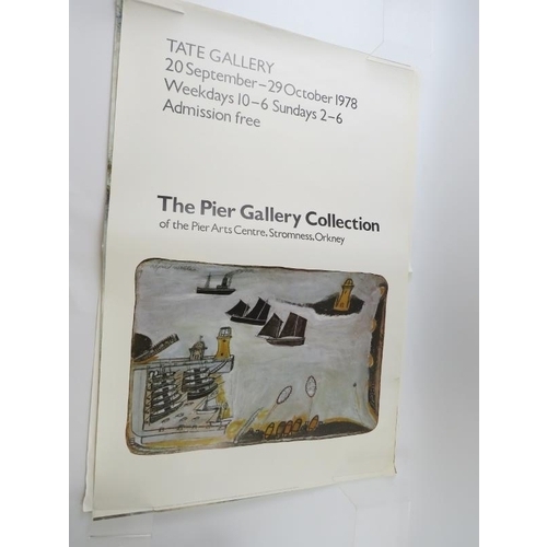 297 - Five vintage 1970s/80s Tate Gallery Exhibition posters including Peter Blake, Turner, De Chirico, Sc... 