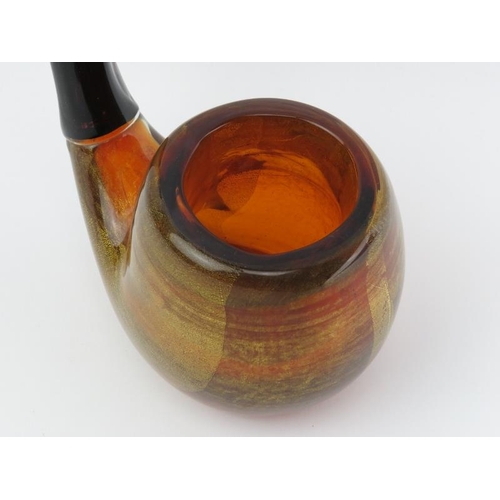 11 - A large Italian Murano glass model of a tobacco pipe by Aureliano Toso, circa 1940s/50s. Aureliano T... 