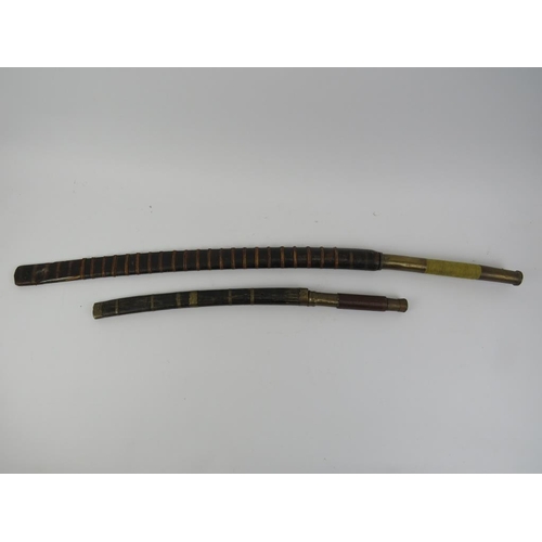 209 - A vintage Burmese sword (Dha) and dagger, early/mid 20th century. (2 items) 89.5 cm length, 54.7 cm ... 