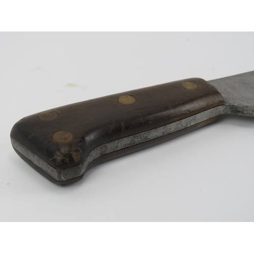 216 - An American WWII U.S. Marines Medical Corpsmen Bolo knife. With original leather scabbard marked ‘U.... 