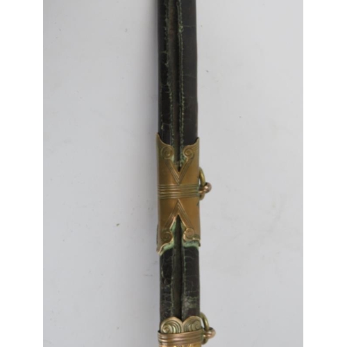 247 - Militaria: A Victorian Officers sword. With a wire bound fish skin grip. The blade marked ‘Pulford &... 