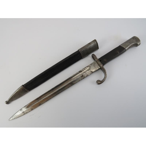 263 - A German Weyersberg Kirschbaum & Co export bayonet with scabbard for a Mauser rifle, circa 1911-14. ... 